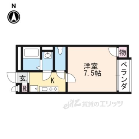 レオネクスト東山(1K/2階)の間取り写真