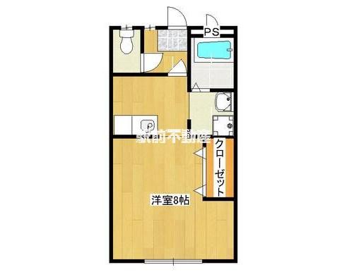 キャッスル木原(1K/2階)の間取り写真