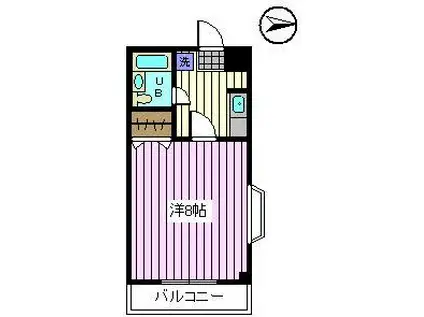 アローマンション(1K/3階)の間取り写真