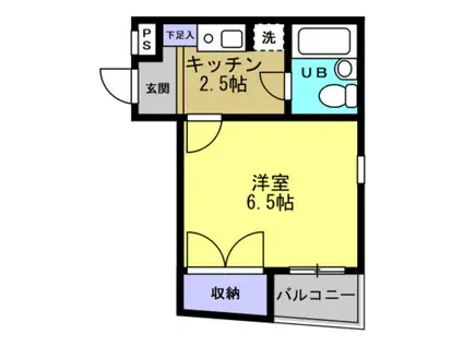 アメニティ西八王子(1K/4階)の間取り写真