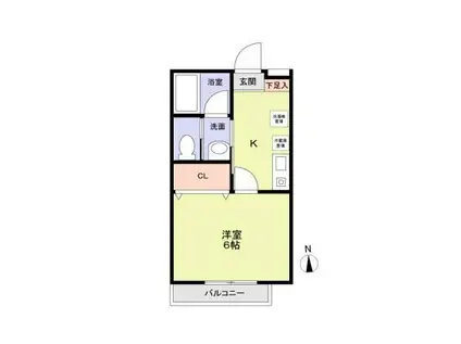 ARGIONE高島平(1K/2階)の間取り写真