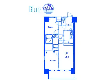 ルピナス横濱ポートサイド(2LDK/2階)の間取り写真