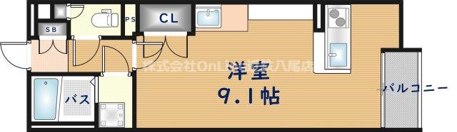 レオネクストプランドール南本町(ワンルーム/2階)の間取り写真