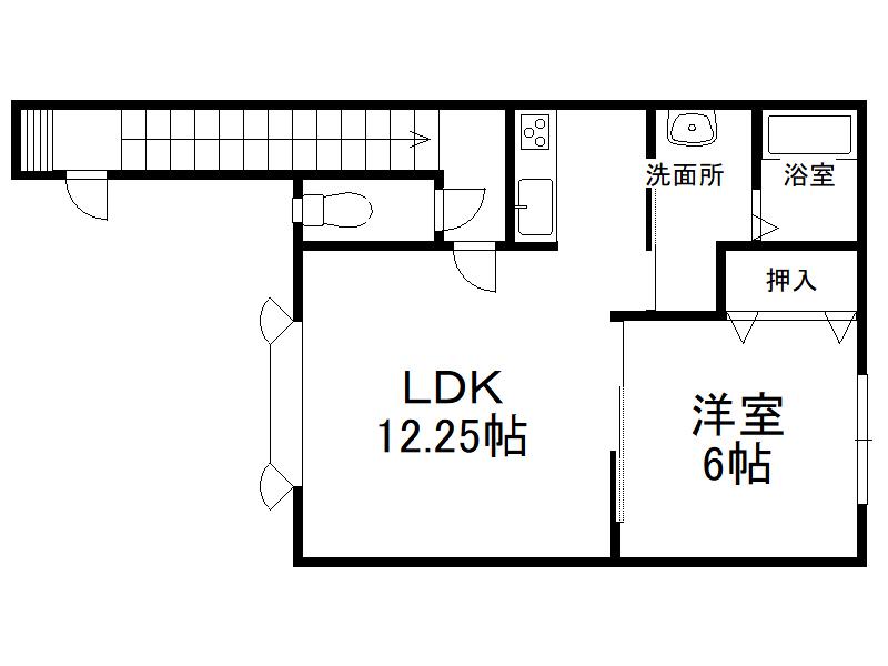 ELFE II(1LDK/2階)の間取り写真