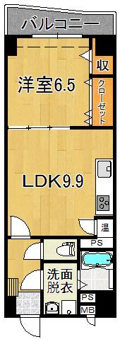 プレゼンス(1LDK/7階)の間取り写真