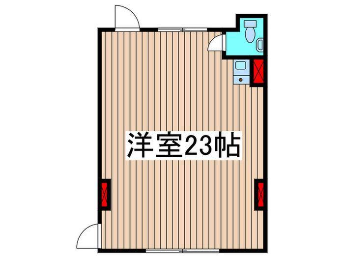 パールフジビル(ワンルーム/2階)の間取り写真