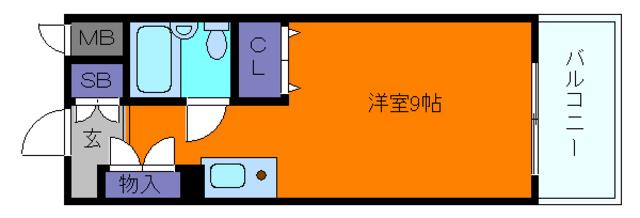 ワコーレ篠原中町(ワンルーム/3階)の間取り写真
