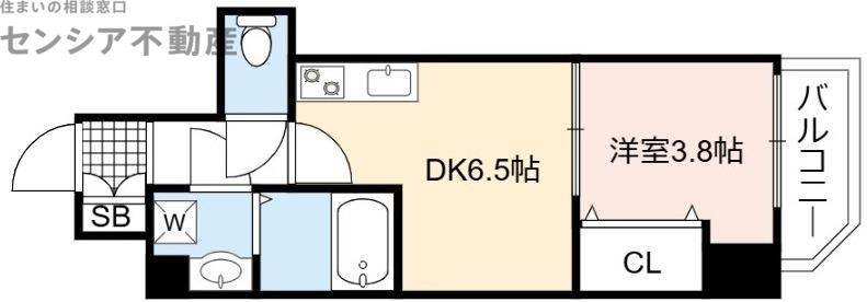 GARDENIA城東ーガルデニア-(1DK/10階)の間取り写真