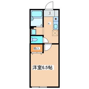 メゾンボヌール(1K/1階)の間取り写真