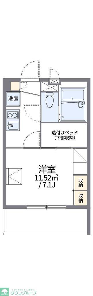 レオパレスルミエール07(1K/1階)の間取り写真
