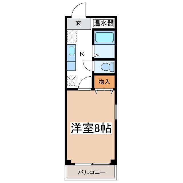 アブレーゴ(1K/3階)の間取り写真