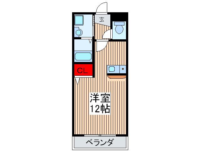 イーストセトル(ワンルーム/3階)の間取り写真