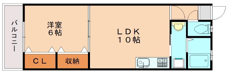 ベネッセ舞松原(1LDK/2階)の間取り写真