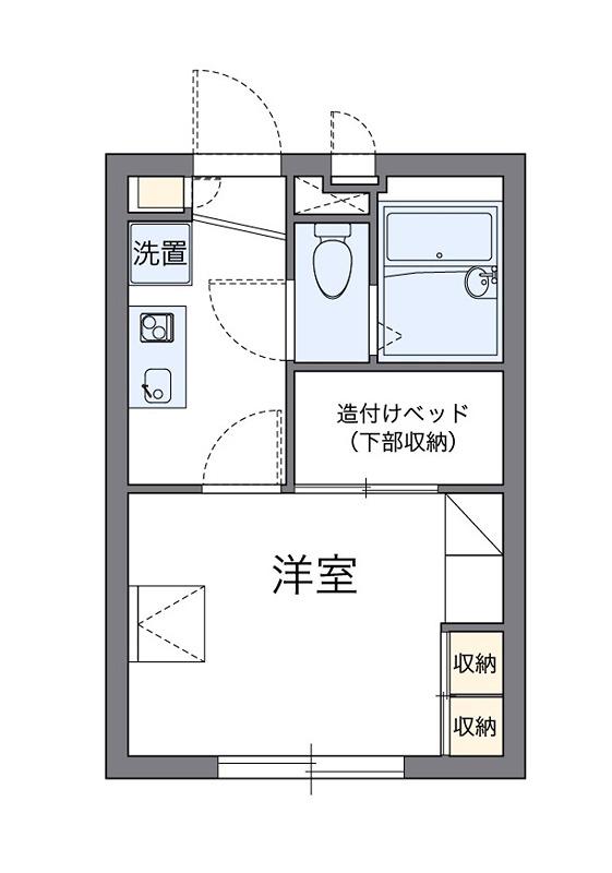 OMOTEIII(1K/1階)の間取り写真