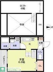 サンプレミオ十番町(ワンルーム/1階)の間取り写真