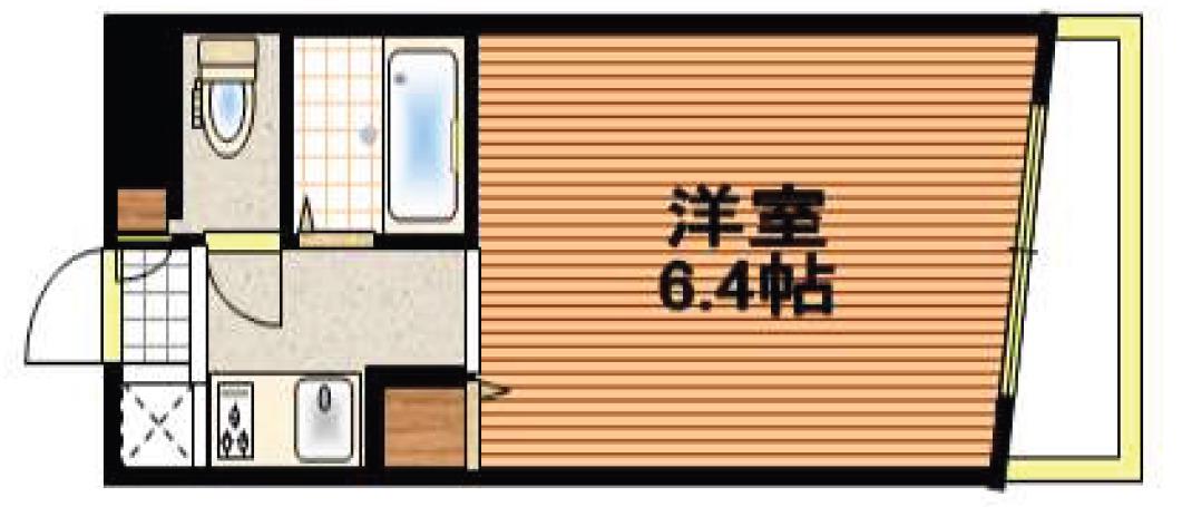 ハレクラニ小路(1K/4階)の間取り写真