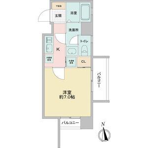 リエス鶴舞ウエスト TOWER(1K/5階)の間取り写真
