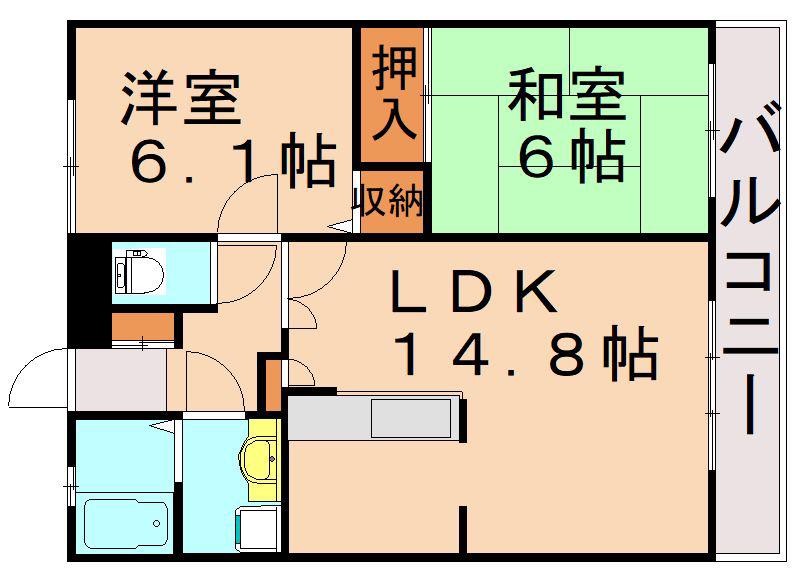 プレミールプレジオ(2LDK/2階)の間取り写真