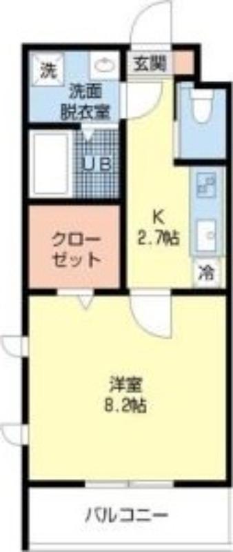 ZAFFIRO(1K/1階)の間取り写真