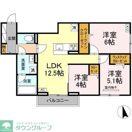 アクシス(3LDK/3階)の間取り写真