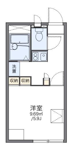レオパレスPEPINO(1K/1階)の間取り写真