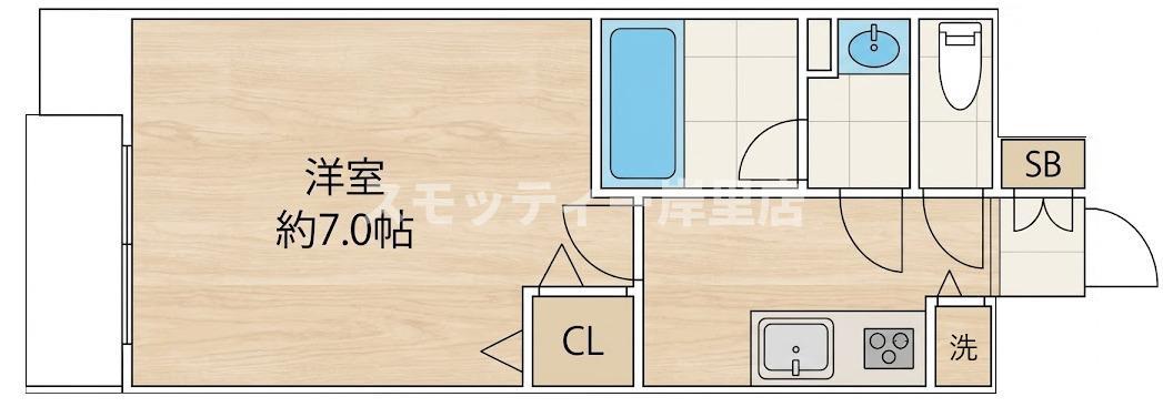 TOYOTOMI STAY PREMIUM阿部野天王寺(1K/2階)の間取り写真