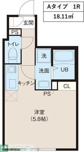 レピュア北千住レジデンスII(ワンルーム/4階)の間取り写真