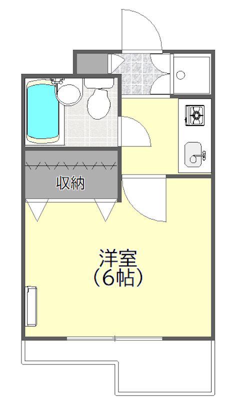 大井ハイツ(1K/2階)の間取り写真