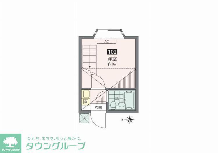 アミューズ大和(1K/1階)の間取り写真