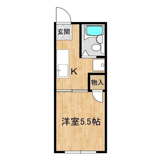 コーポサクラ(1K/1階)の間取り写真