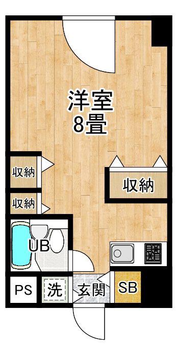 リブレハウス(ワンルーム/2階)の間取り写真
