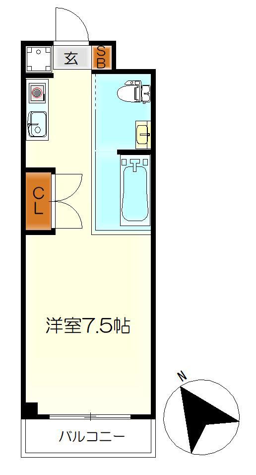 DER GLANZ.Y2 青山(1K/5階)の間取り写真