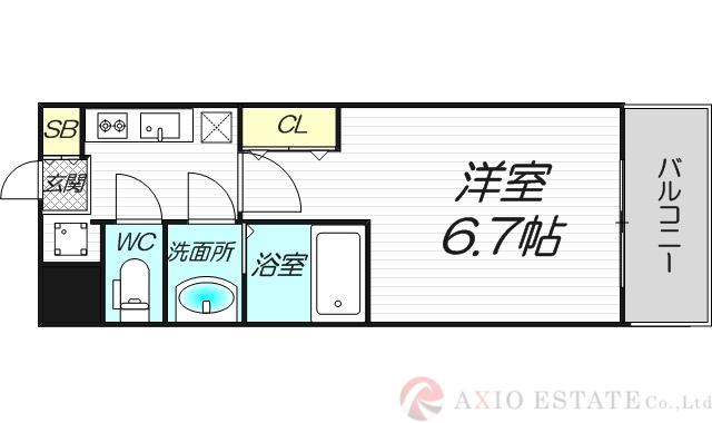 レジディア新大阪(1K/5階)の間取り写真