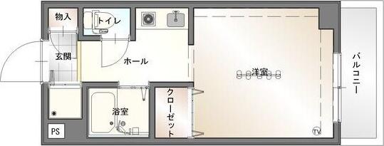 PENOTO杁中(ワンルーム/7階)の間取り写真