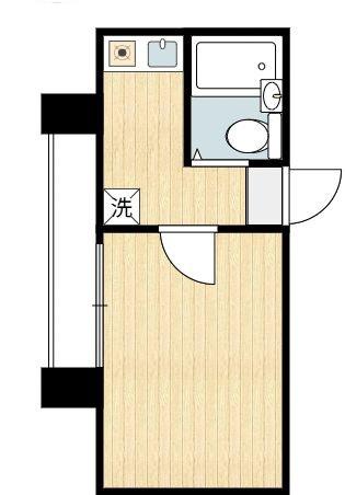 シャンテ両国II(1K/4階)の間取り写真