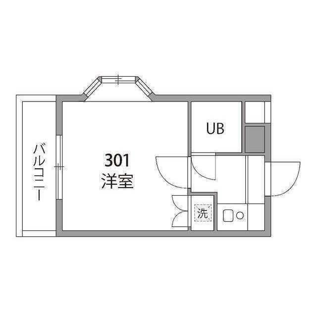 クレール八雲(1K/3階)の間取り写真