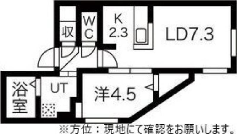 ソティーヌ南郷通(1LDK/5階)の間取り写真