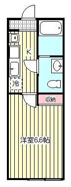 プレジール草加(1K/3階)の間取り写真