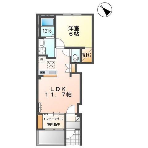 コントレイル(1LDK/1階)の間取り写真