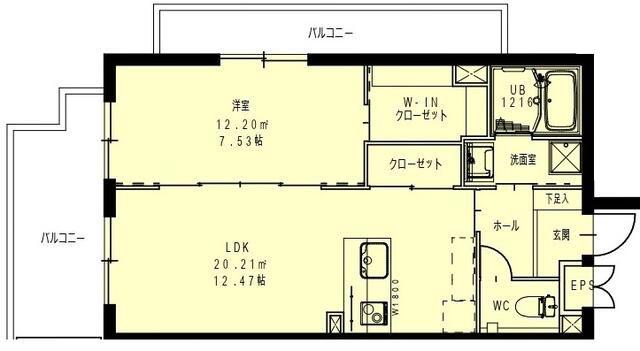 DOMINO STELLA RESIDENCE(1LDK/4階)の間取り写真