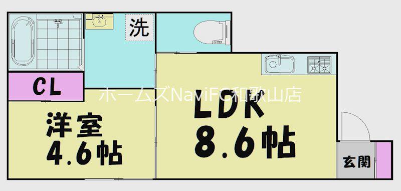 N-MAISON井辺(1LDK/1階)の間取り写真