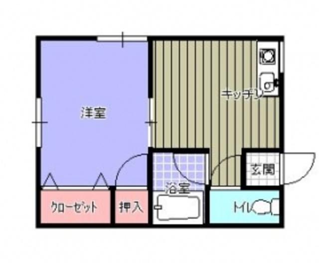 エデン空港前(1DK/2階)の間取り写真