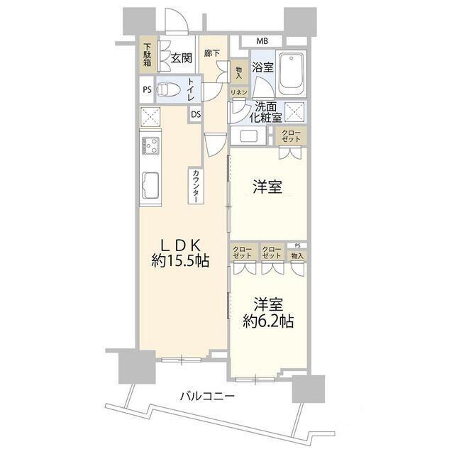 プラウド高田馬場(2LDK/5階)の間取り写真