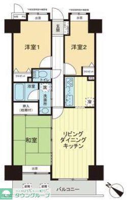 ライオンズマンション南浦和第2(3LDK/10階)の間取り写真