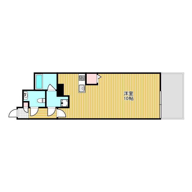 RITZ SQUARE GRAN QBE(1K/3階)の間取り写真