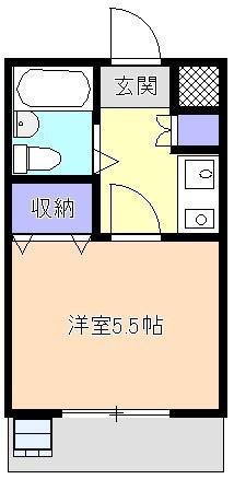 リエス所沢5号館(1K/3階)の間取り写真