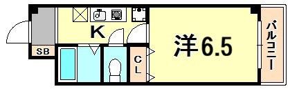 メゾンロージェ(1K/5階)の間取り写真