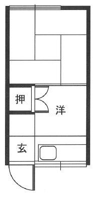 千島アパート(1K/1階)の間取り写真