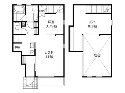 グランマーブル(1LDK/1階)の間取り写真