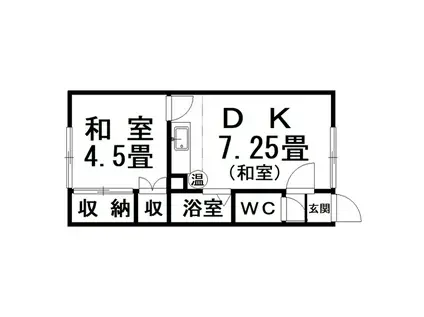 フラワーハイツ(1DK/2階)の間取り写真